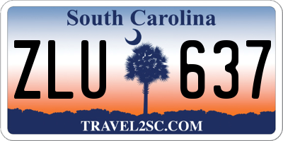 SC license plate ZLU637