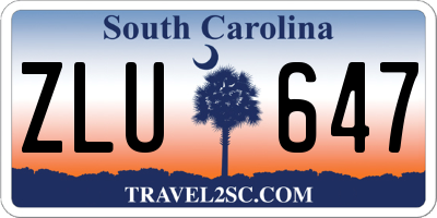 SC license plate ZLU647