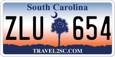 SC license plate ZLU654