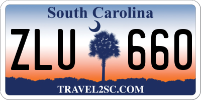 SC license plate ZLU660