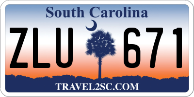SC license plate ZLU671