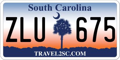 SC license plate ZLU675