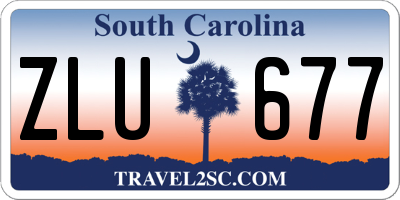 SC license plate ZLU677