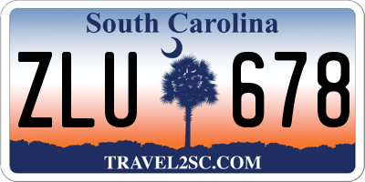 SC license plate ZLU678