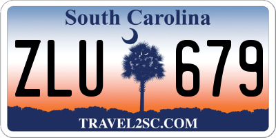 SC license plate ZLU679