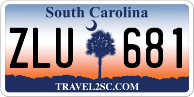 SC license plate ZLU681