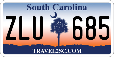 SC license plate ZLU685