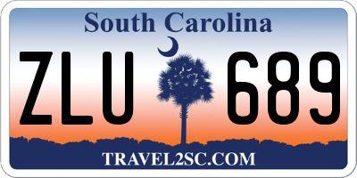 SC license plate ZLU689
