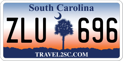 SC license plate ZLU696