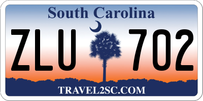 SC license plate ZLU702