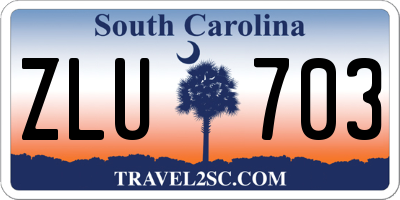 SC license plate ZLU703