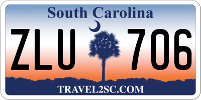 SC license plate ZLU706