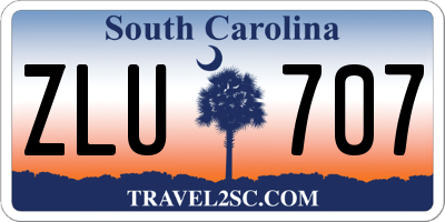SC license plate ZLU707