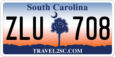 SC license plate ZLU708
