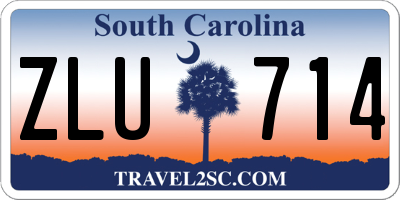 SC license plate ZLU714