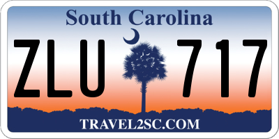 SC license plate ZLU717