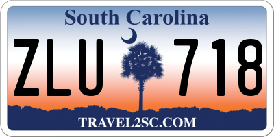 SC license plate ZLU718