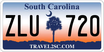 SC license plate ZLU720
