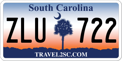 SC license plate ZLU722