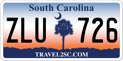SC license plate ZLU726