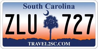 SC license plate ZLU727