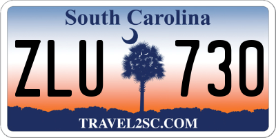 SC license plate ZLU730