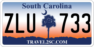 SC license plate ZLU733