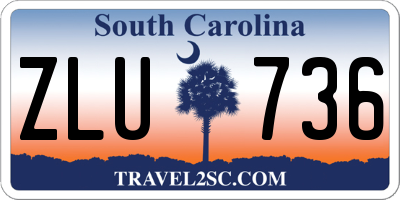 SC license plate ZLU736