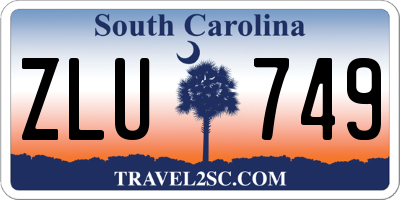 SC license plate ZLU749