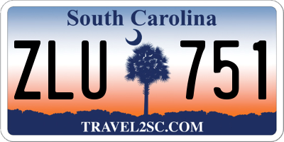 SC license plate ZLU751