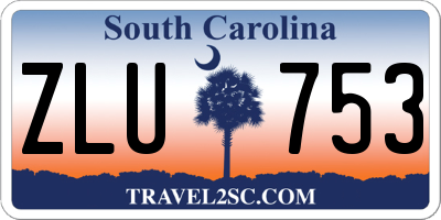 SC license plate ZLU753