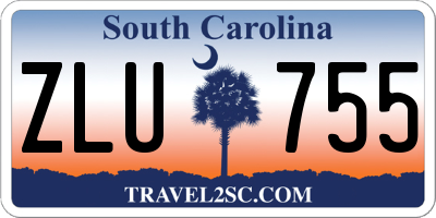 SC license plate ZLU755
