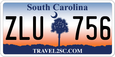 SC license plate ZLU756