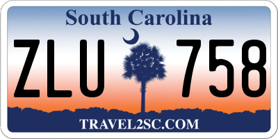 SC license plate ZLU758
