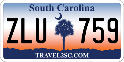 SC license plate ZLU759