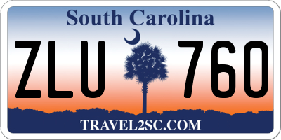 SC license plate ZLU760