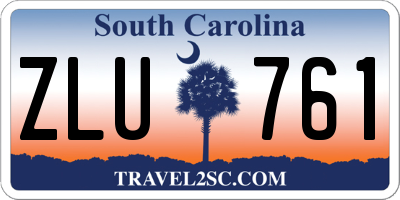 SC license plate ZLU761
