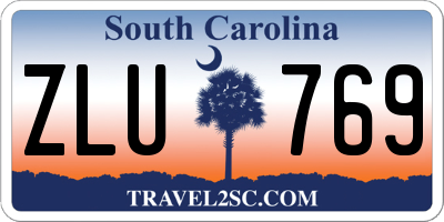 SC license plate ZLU769