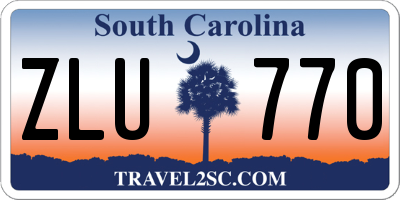 SC license plate ZLU770
