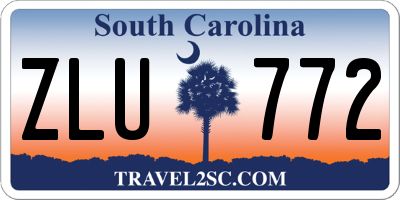 SC license plate ZLU772