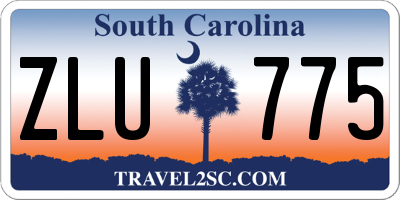 SC license plate ZLU775