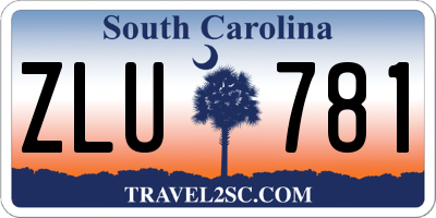 SC license plate ZLU781