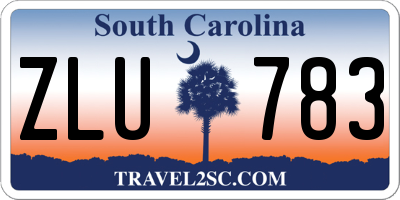 SC license plate ZLU783