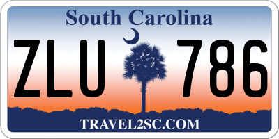 SC license plate ZLU786