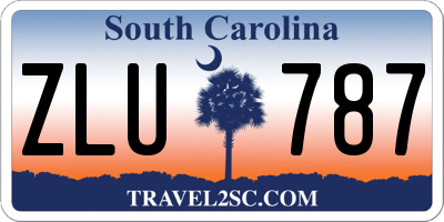 SC license plate ZLU787