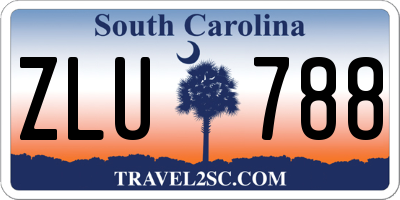 SC license plate ZLU788