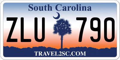 SC license plate ZLU790