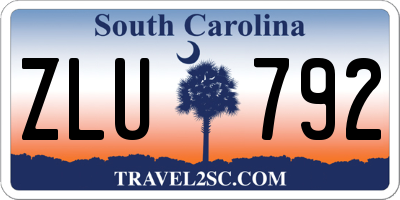 SC license plate ZLU792