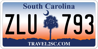 SC license plate ZLU793