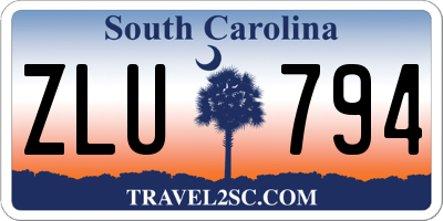 SC license plate ZLU794